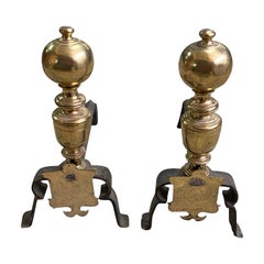 Bronze Andirons or Fire Dogs, Pair, 17th Century