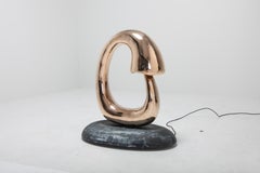 Bronze 'Angler' Light Sculpture by Carlo Lorenzetti