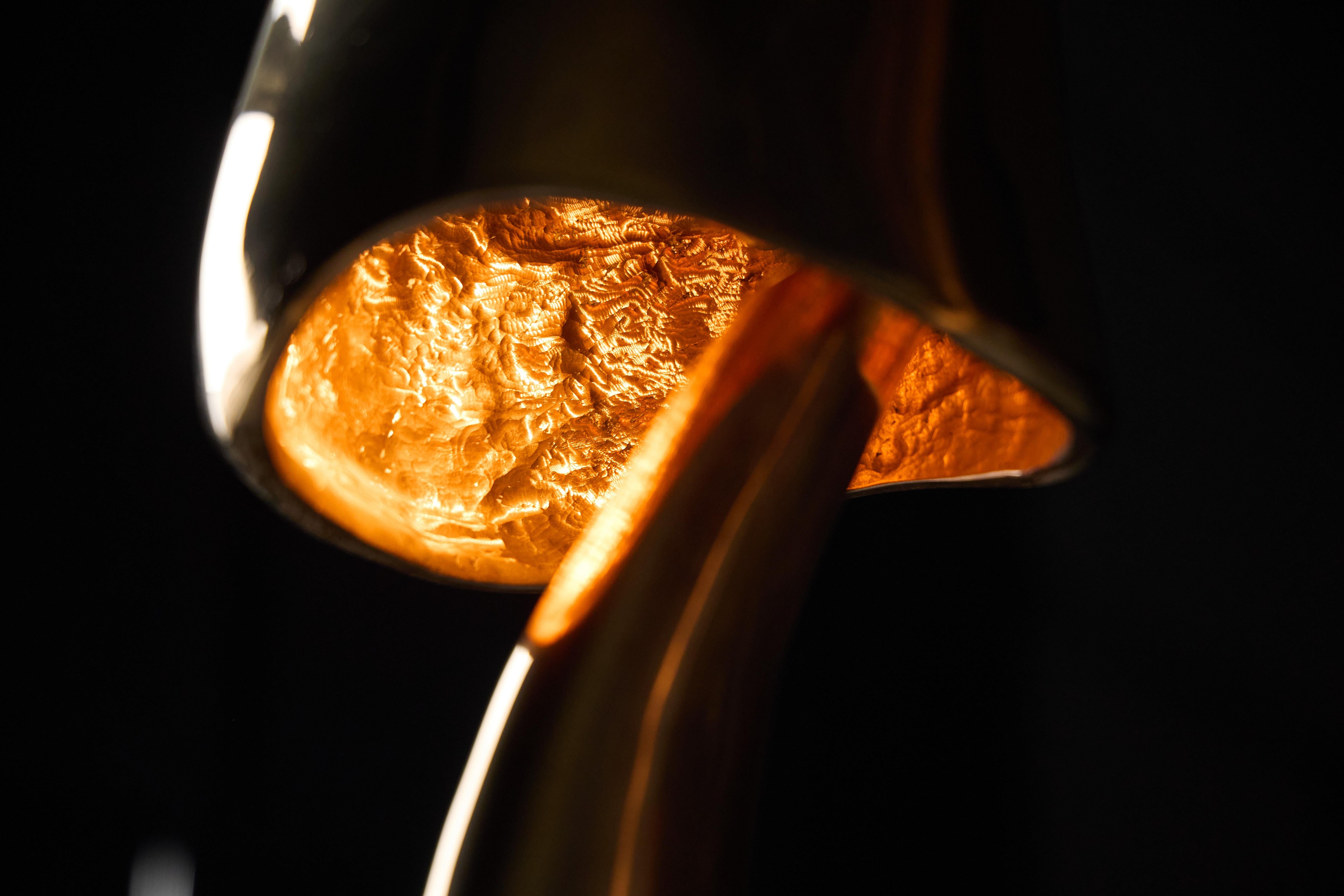 Bronze 'Angler' Lighting Sculpture by Carlo Lorenzetti, Netherlands, 2019 In Excellent Condition For Sale In Antwerp, BE