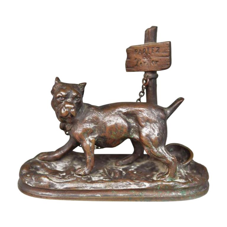 Animal en bronze du début du 20e siècle "Talk To The Porter" (parlez au porteur)