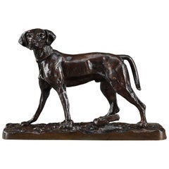 Bronze Animal Sculpture, Spaniel by Pierre-Jules Mène
