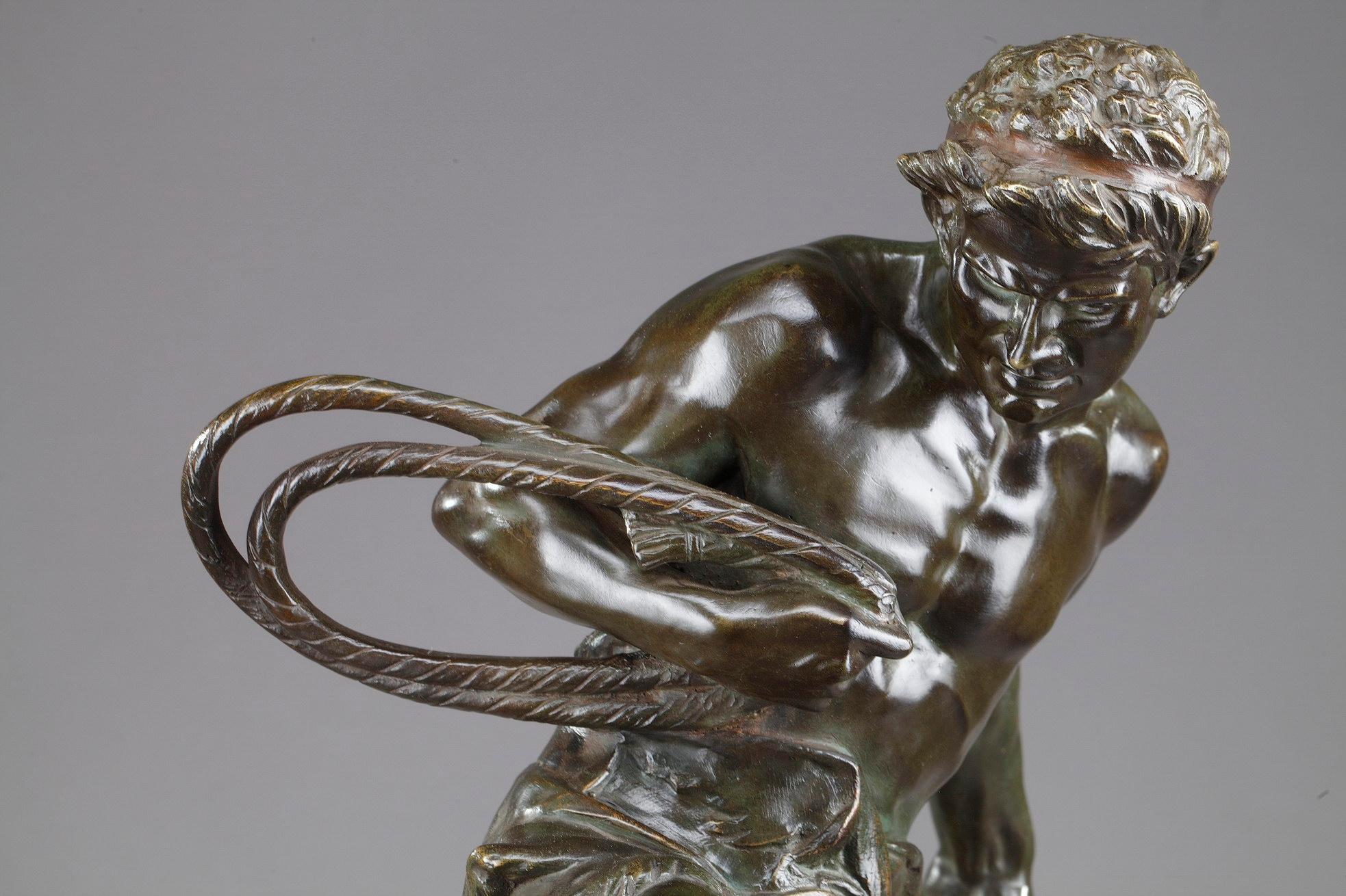 Bronze Animal Sculpture The Lioness Tamer by Édouard Drouot 1