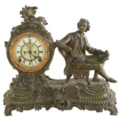 Bronze Ansonia "The Composer " Figural Mantel Clock