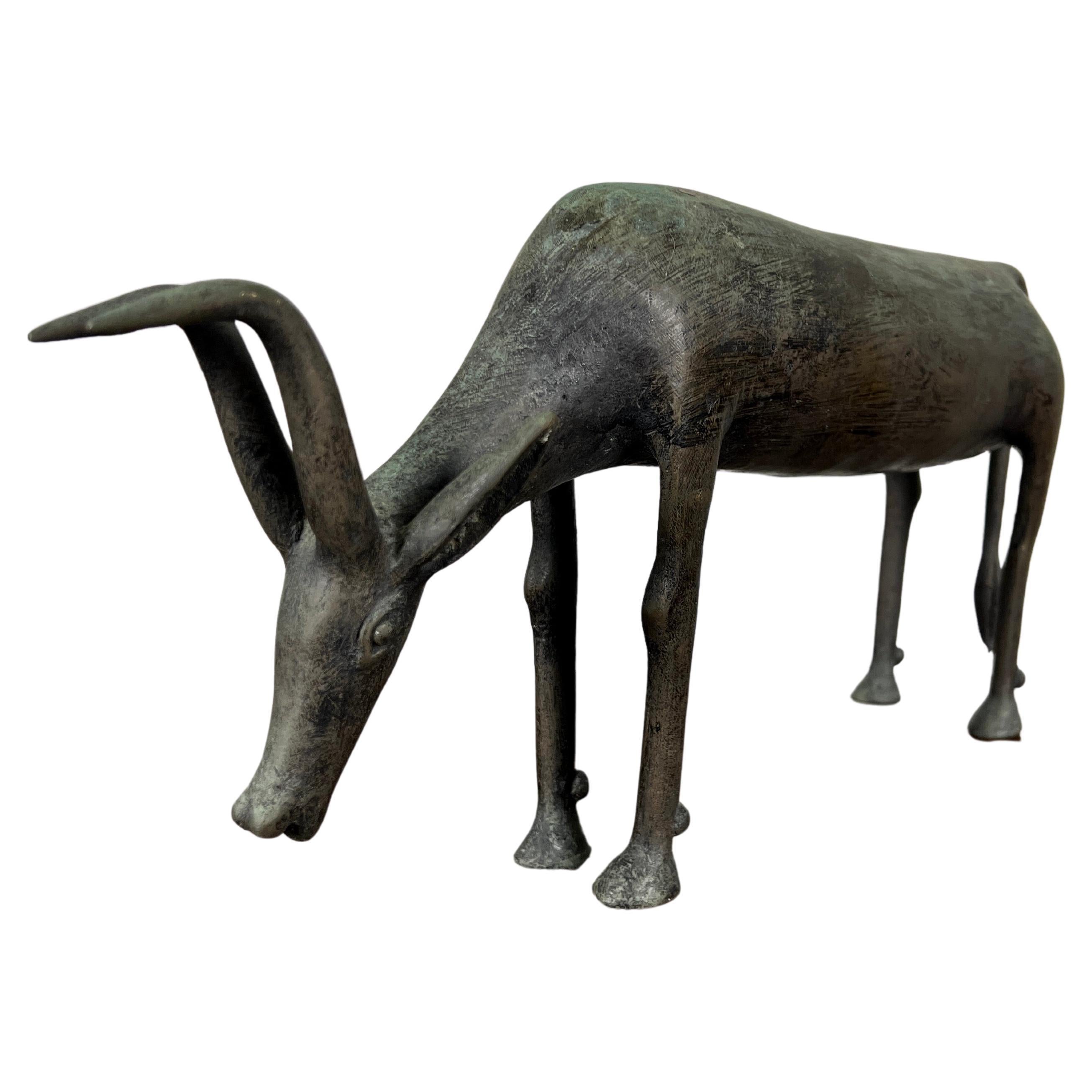  Antilope Ashanti en bronze 