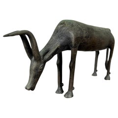 Vintage  Ashanti Bronze Antelope 