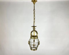Bronze Antique Ceiling Lantern, France, 1920's