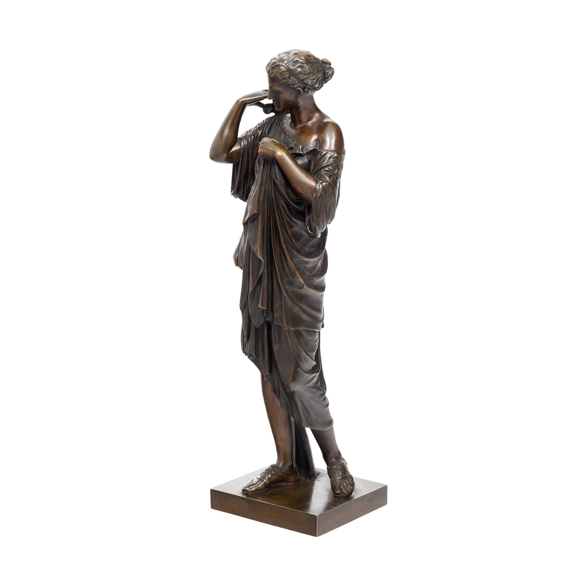 Scultura antica in bronzo dopo 'La Diane de Gabis' di Praxiteles in vendita 1
