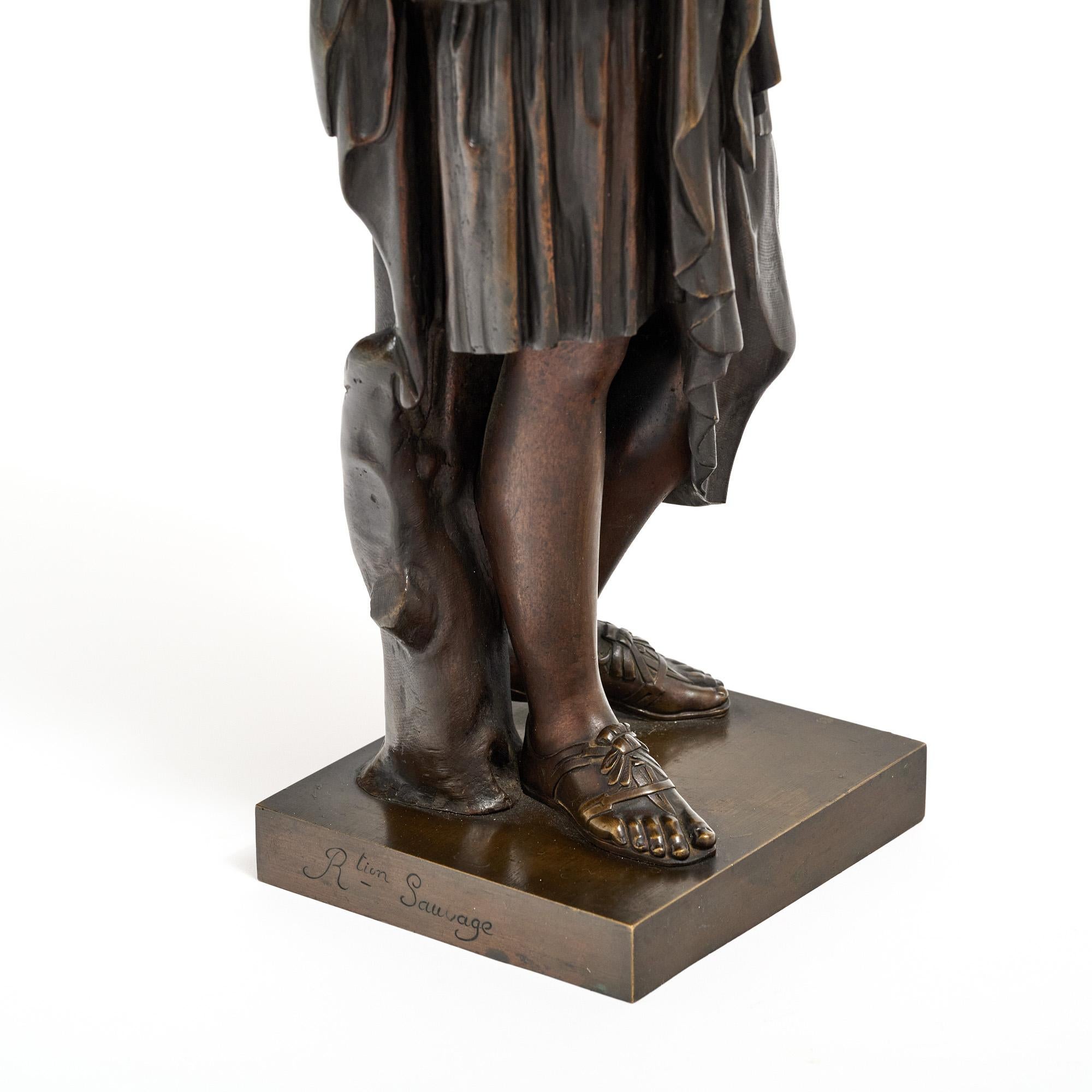Scultura antica in bronzo dopo 'La Diane de Gabis' di Praxiteles in vendita 2