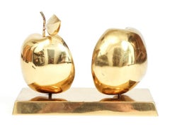 Bronze Apple Halves Sculpture