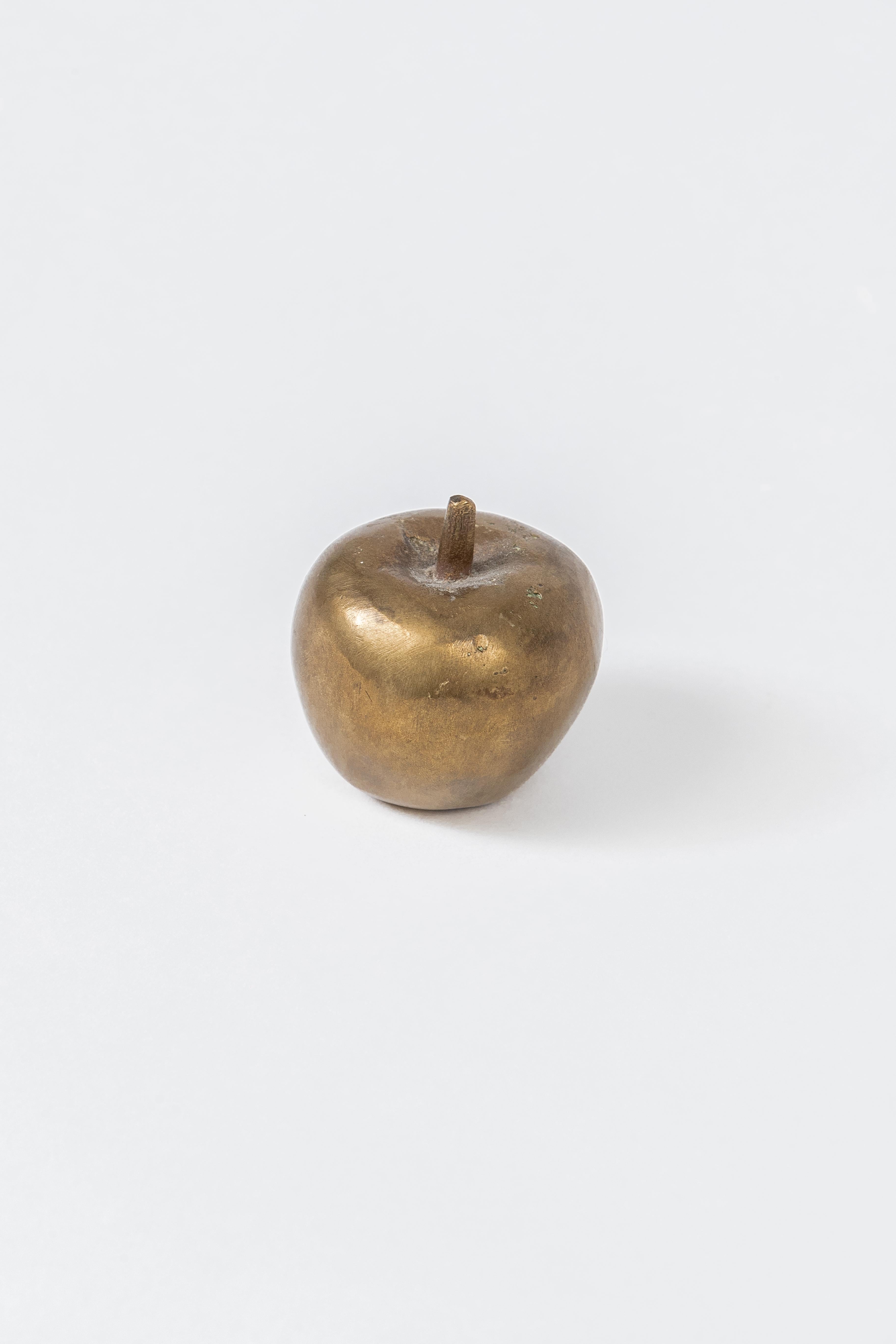 French Bronze Apple Paperweight, France 1960's