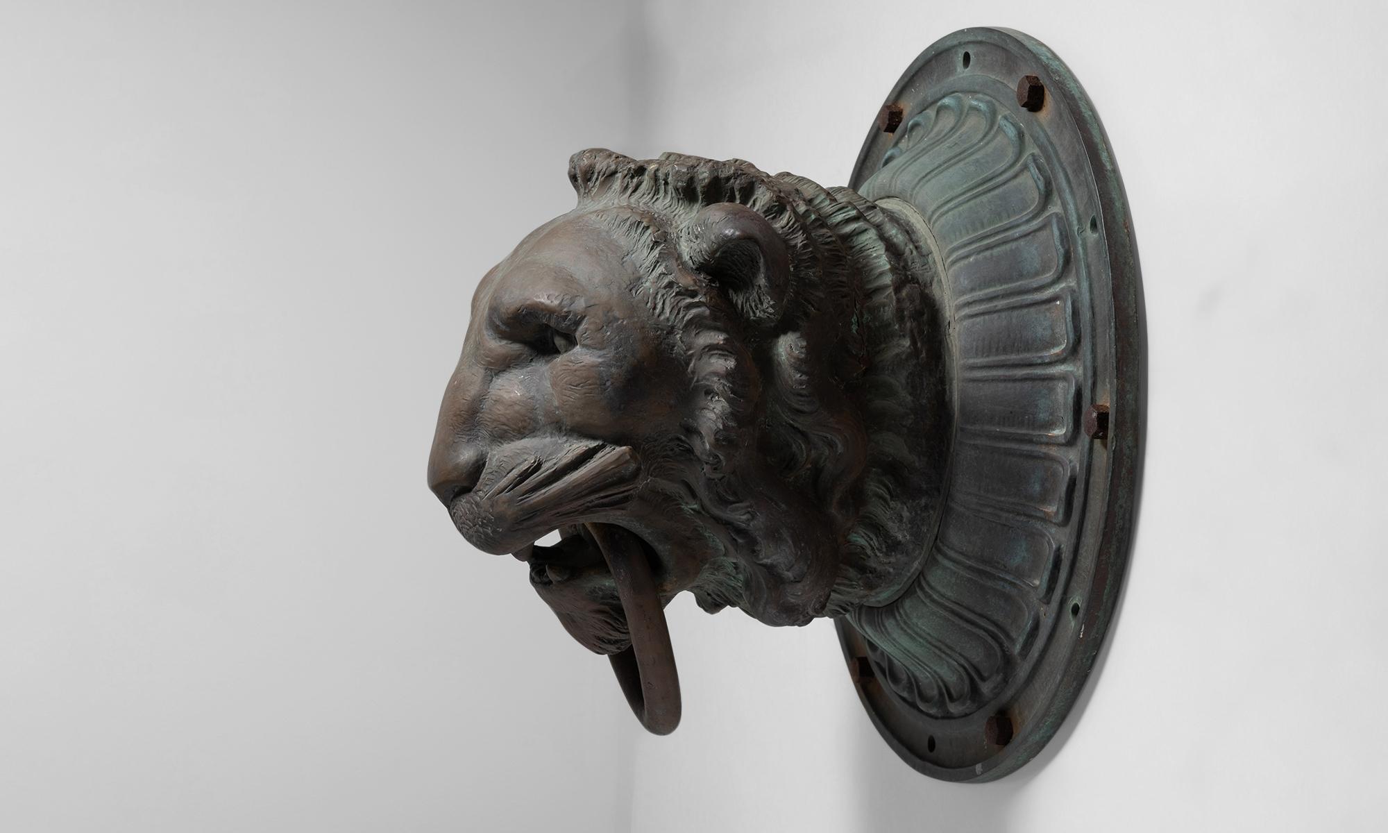 Monumental Bronze Architectural Door Knocker 3