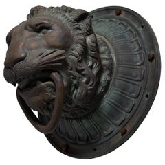 Monumental Bronze Architectural Door Knocker