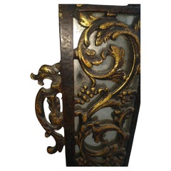 Bronze Art Deco Architectural Mirror Style of Oscar Bach