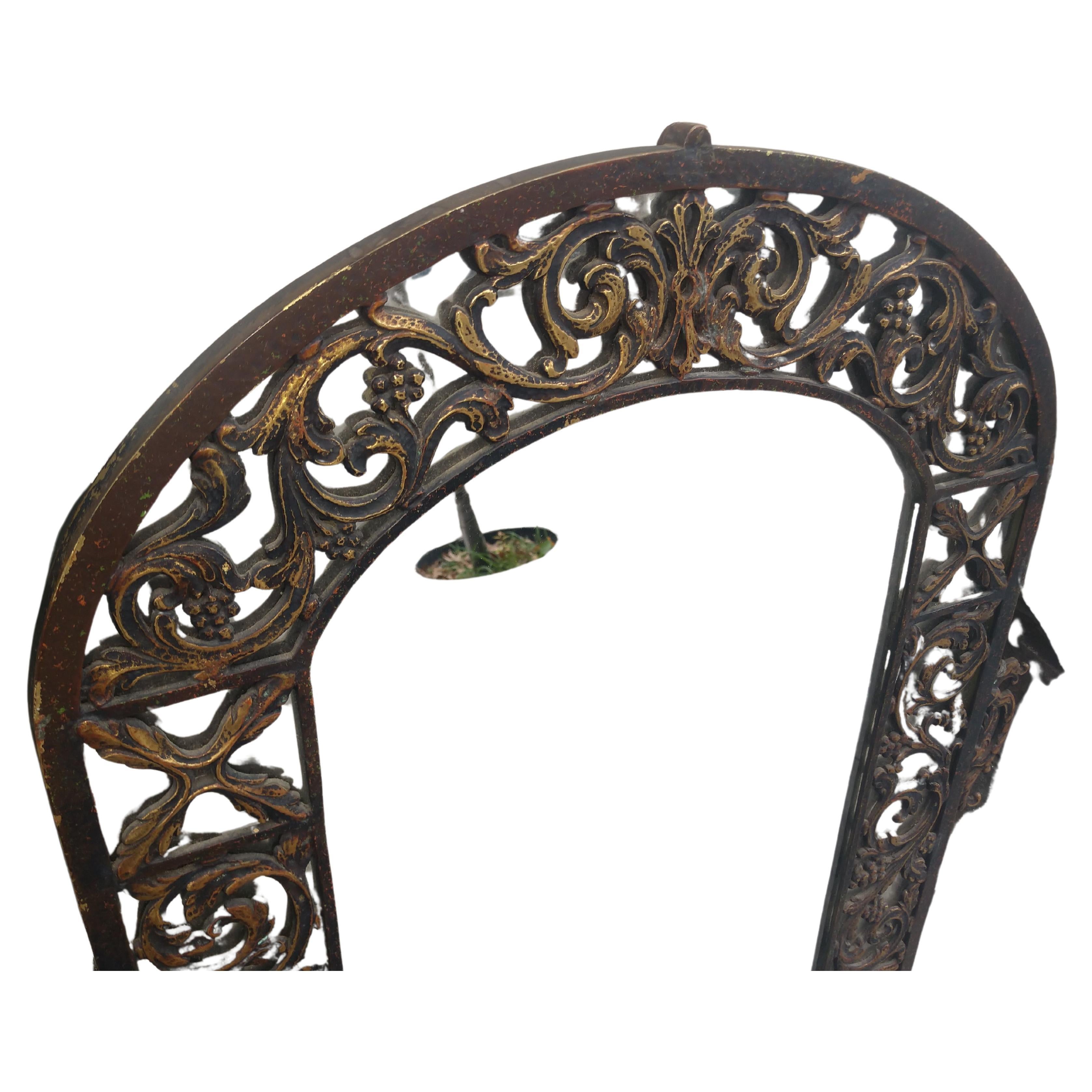Bronze Art Deco Architectural Mirror Stil von Oscar Bach (Gegossen) im Angebot