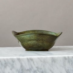 Bronze Art Deco Bowl by GAB Guldsmedsaktiebolaget, Sweden, 1930s