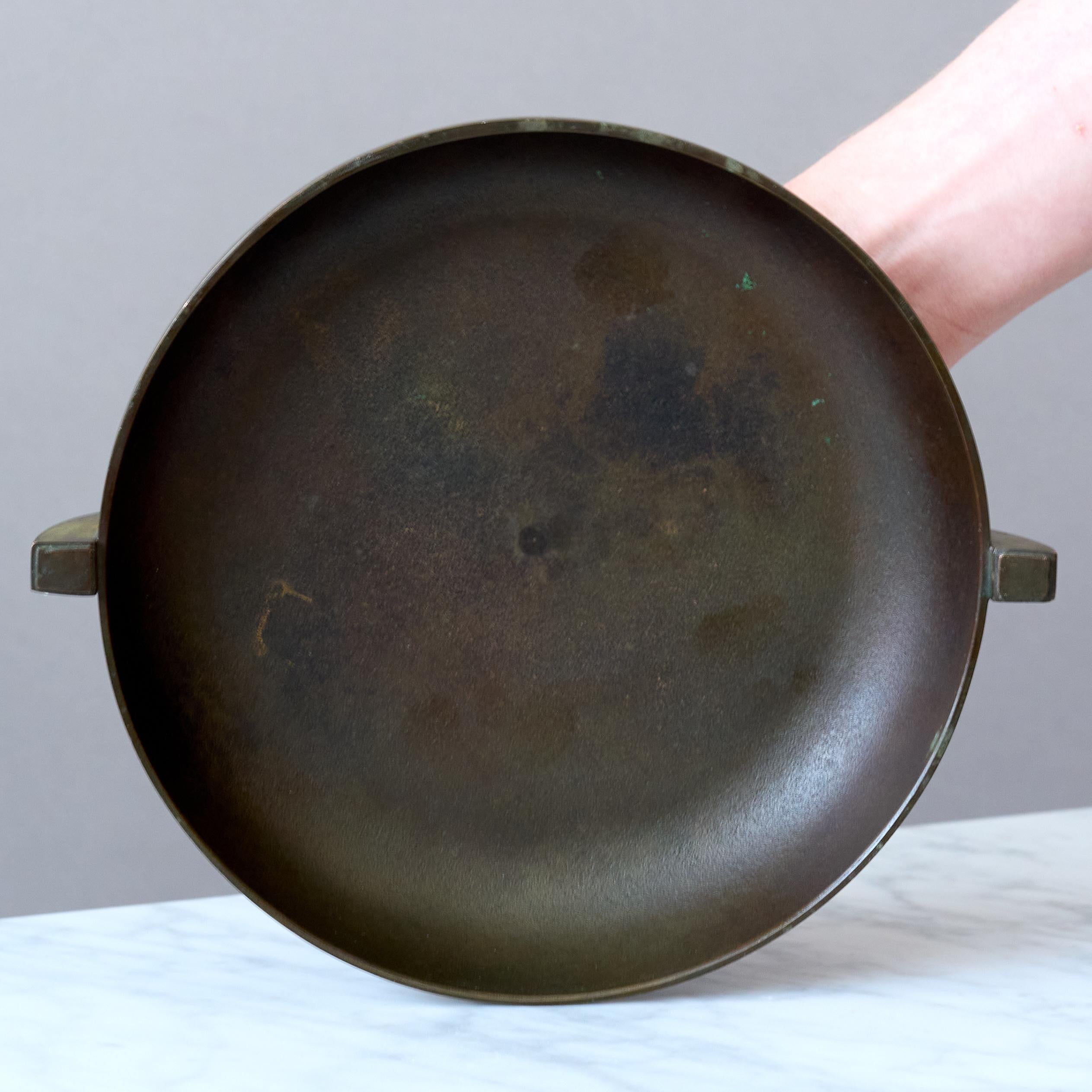 Bol Art Déco de GAB Guldsmedsaktiebolaget, Suède, années 1930 en vente 1