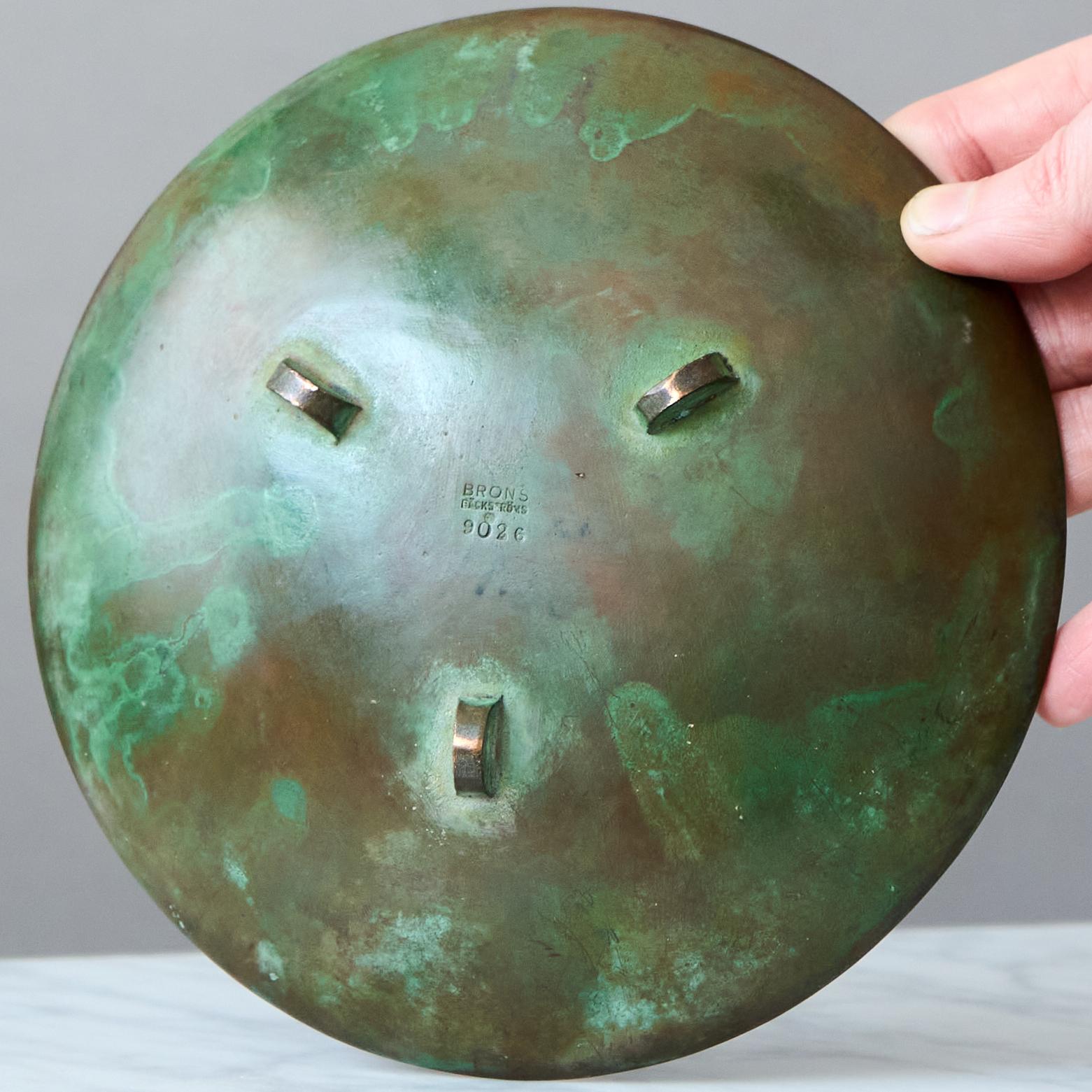 Scandinave moderne Bol Art déco en bronze par Sune Backstrom, Suède, années 1930 en vente