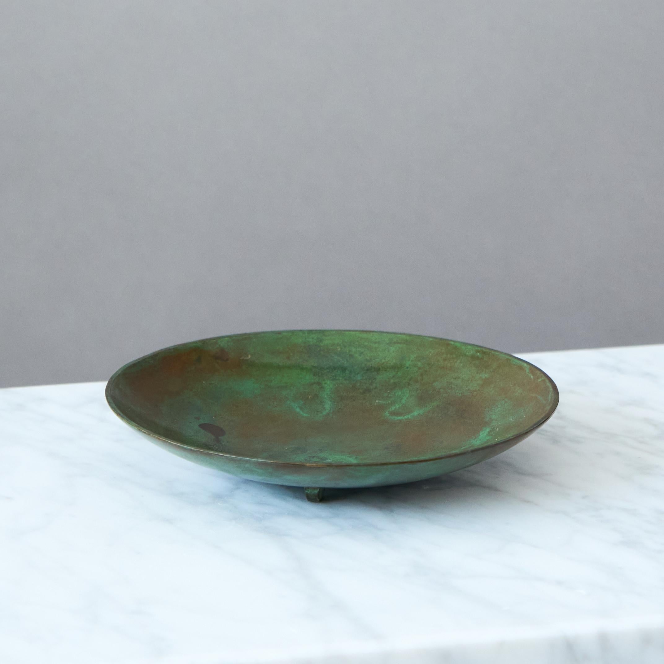 Moulage Bol Art déco en bronze par Sune Backstrom, Suède, années 1930 en vente