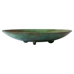 Bol Art déco en bronze par Sune Backstrom, Suède, années 1930