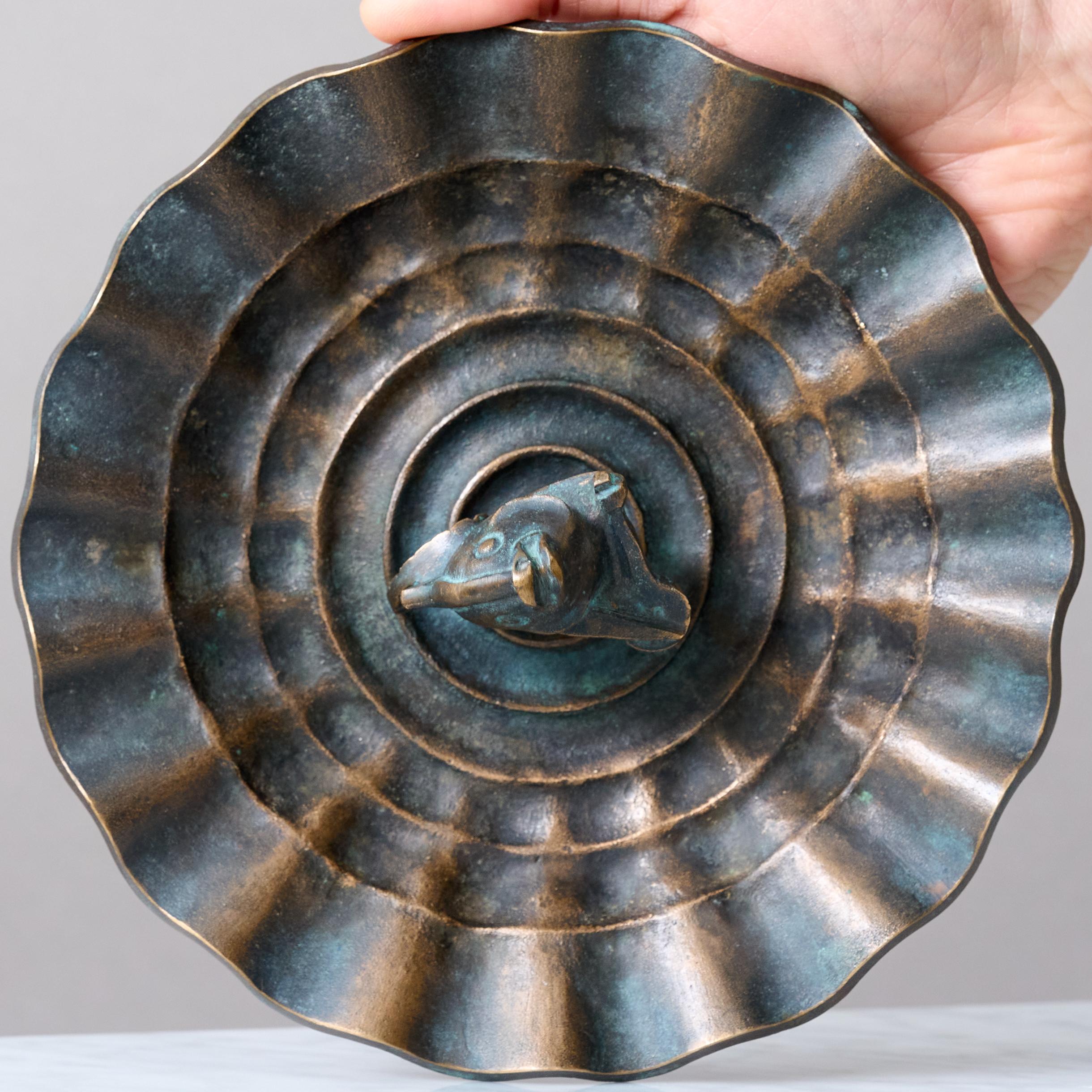 Swedish Bronze Art Deco Bowl / Dish by Böhlmarks, Sweden, 1930s. For Sale