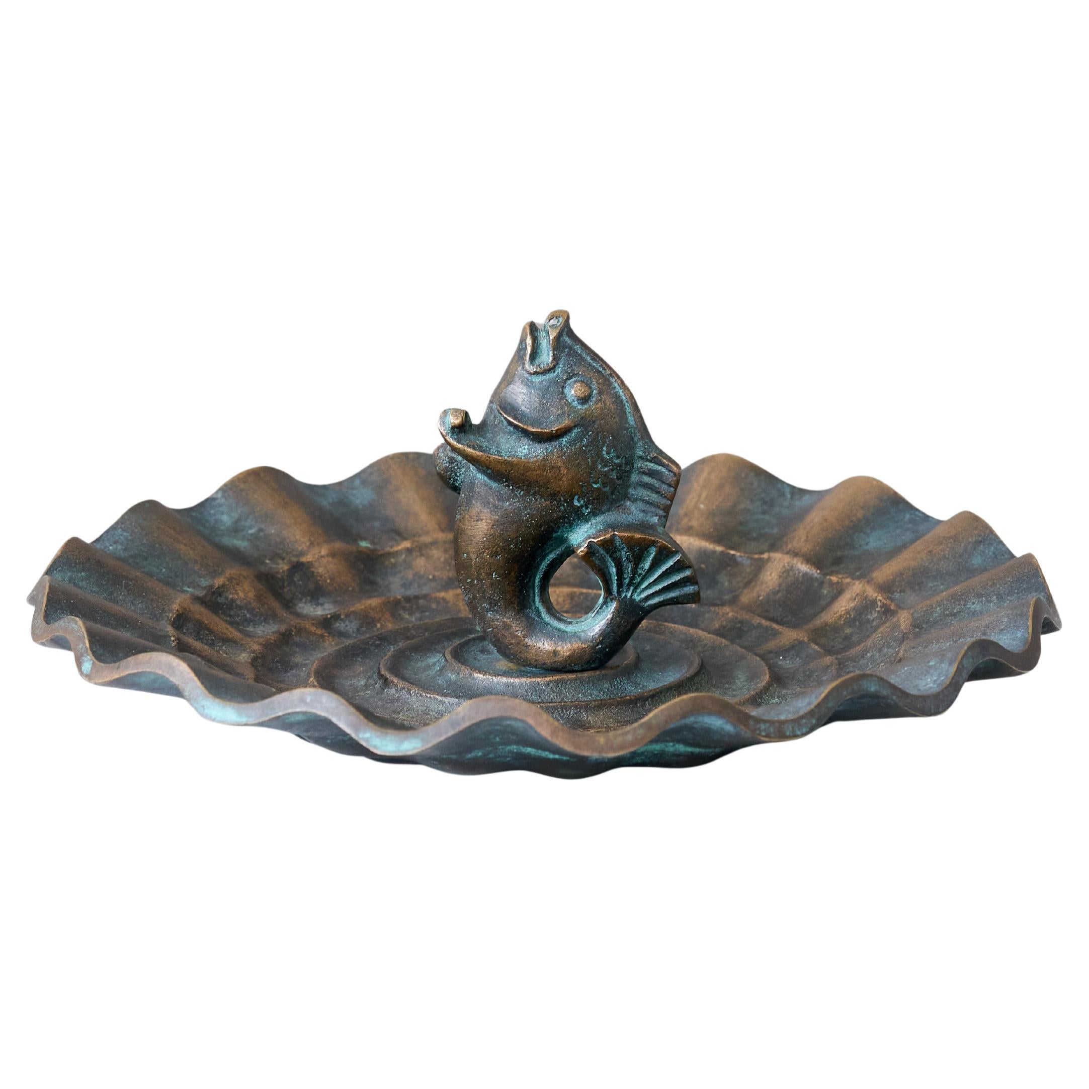 Bronze Art Deco Bowl / Dish by Böhlmarks, Sweden, 1930s. For Sale