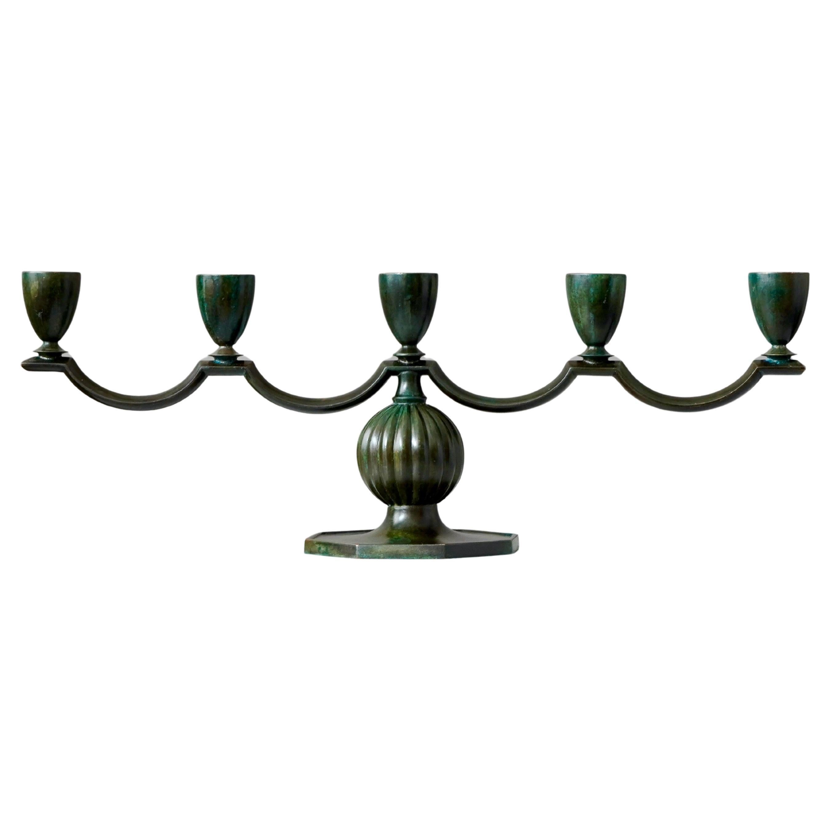 Chandelier Art déco par GAB Guldsmedsaktiebolaget, Suède, années 1930