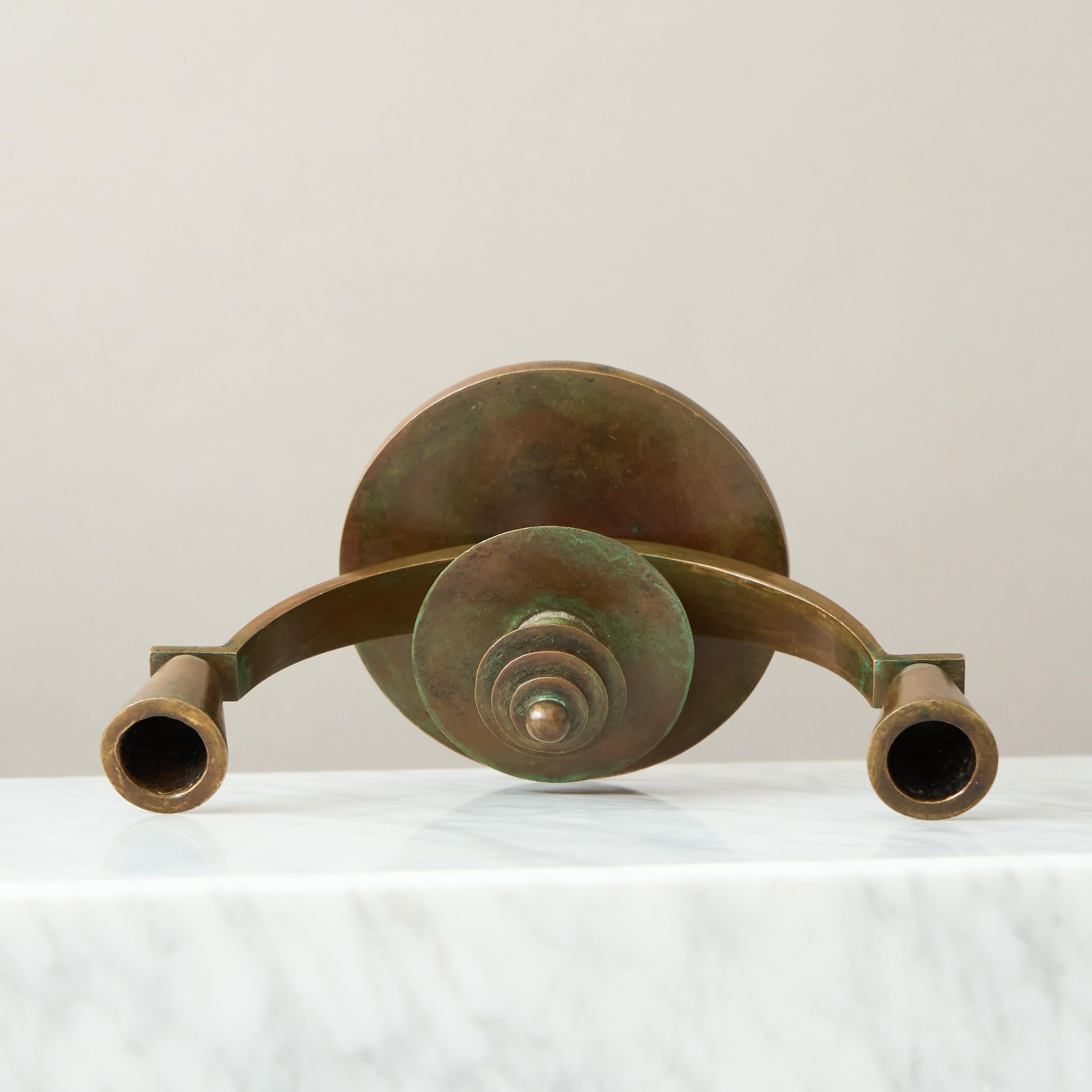XX secolo Candeliere Art Deco in bronzo di Sune Backstrom, Svezia, anni '30 in vendita