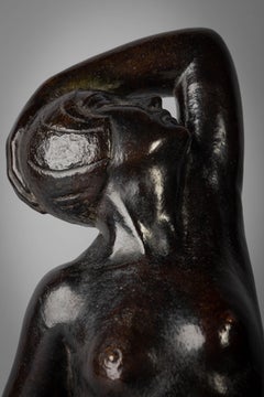 Bronze Art Deco Figure of a Nude Female, Raphael Schwartz 'Russian 1874-1942'