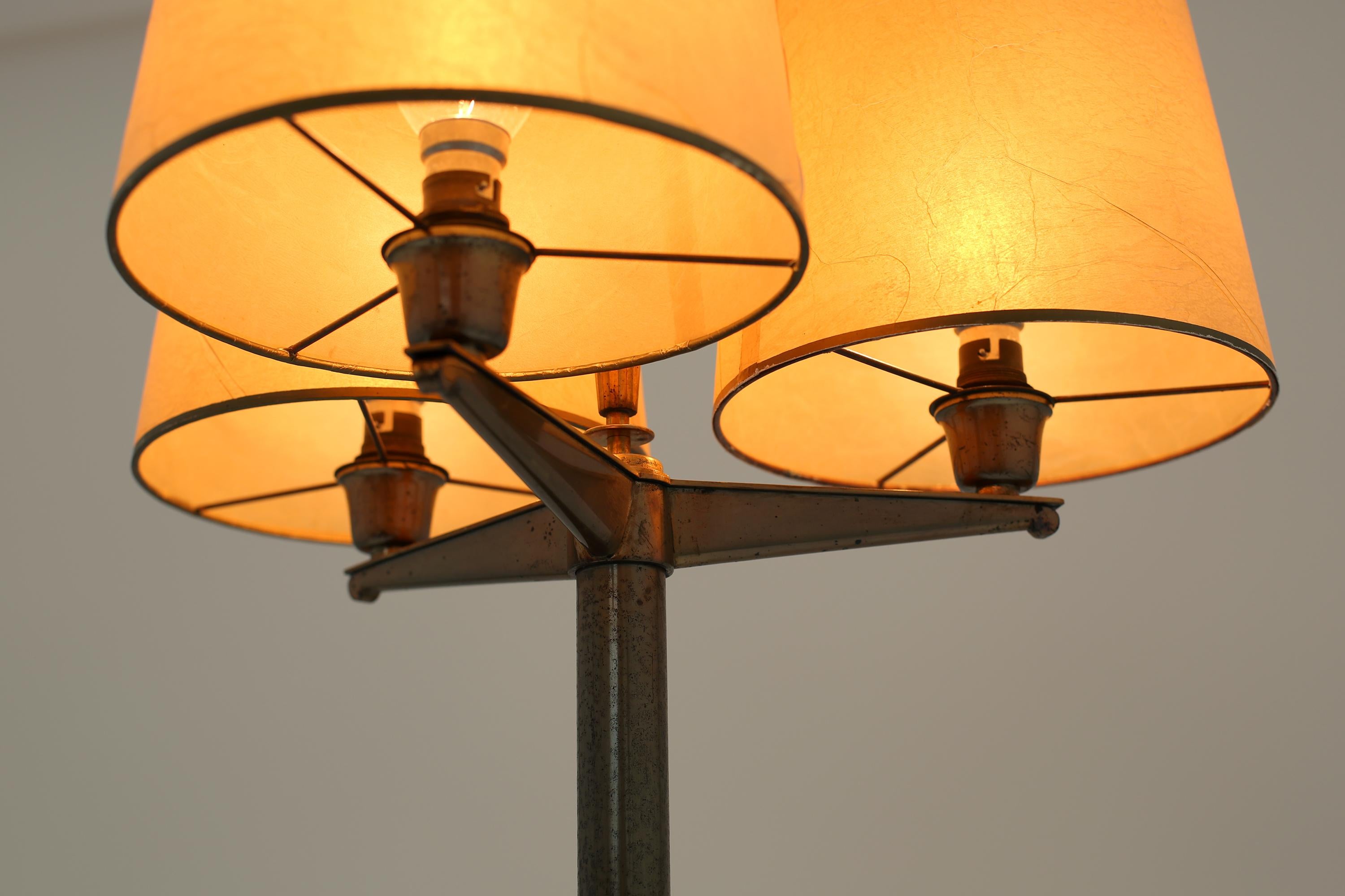 Bronze Art Deco Floor Lamp by Phillipe Genet & Lucien Michon 4