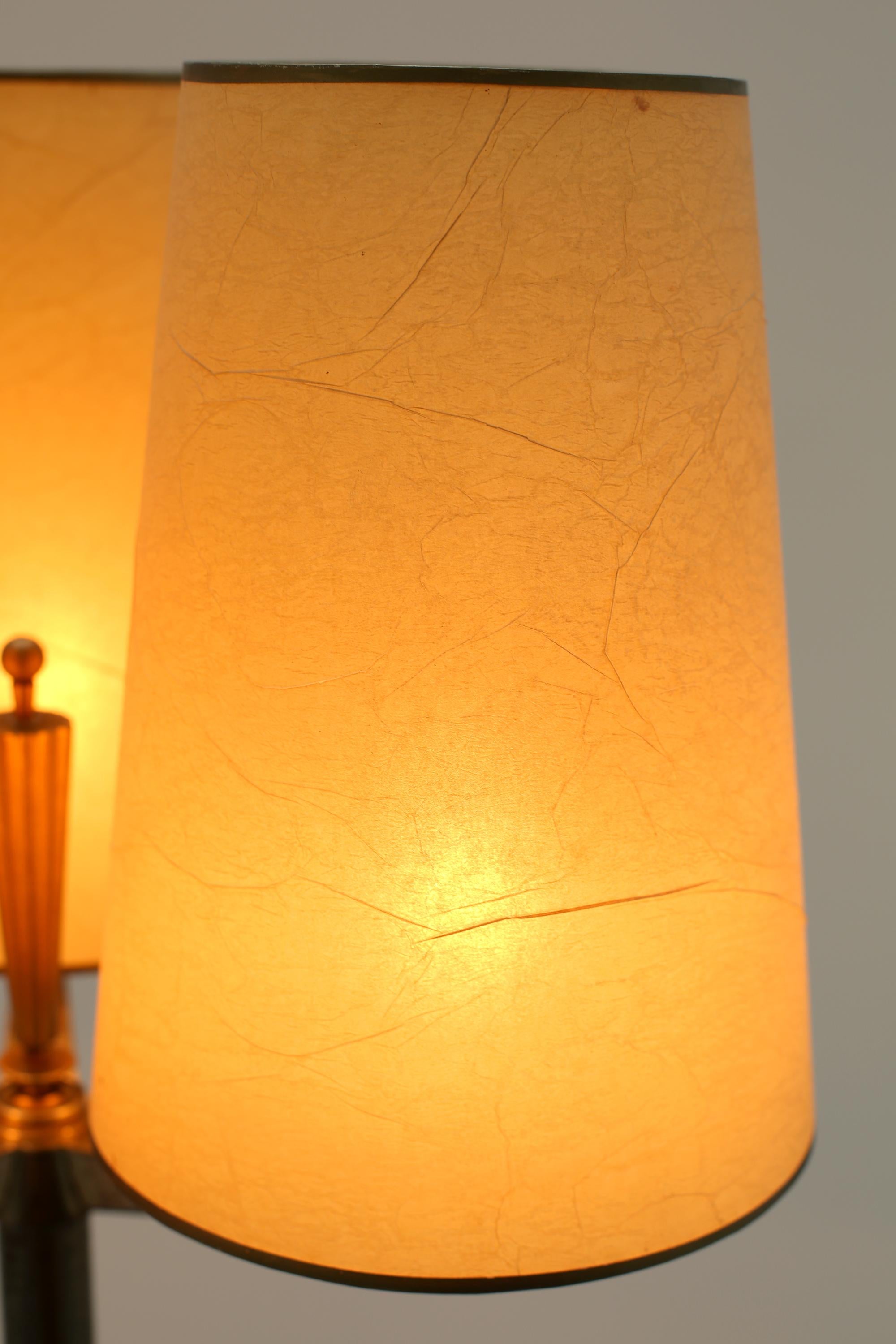 Bronze Art Deco Floor Lamp by Phillipe Genet & Lucien Michon In Good Condition In London, GB