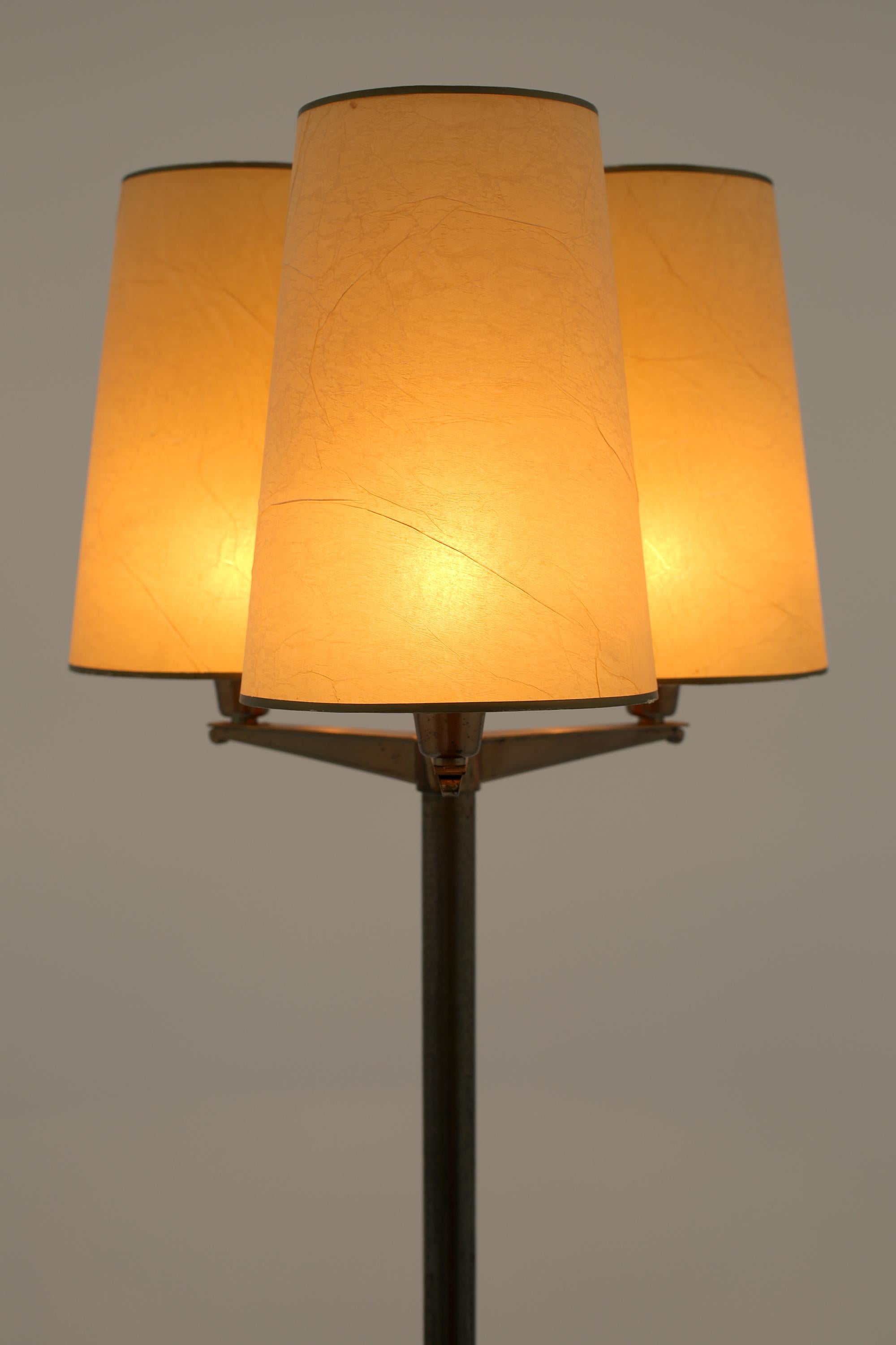 Bronze Art Deco Floor Lamp by Phillipe Genet & Lucien Michon 2