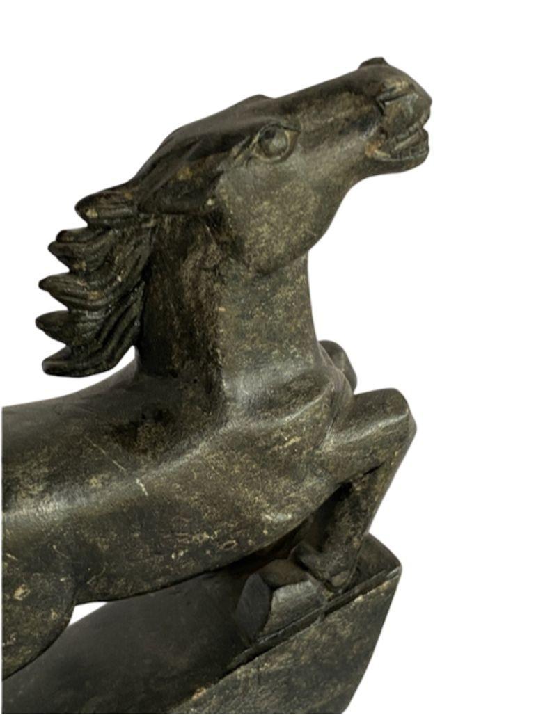 American Bronze Art Deco Galloping Horse Paperweight Sculpture For Sale