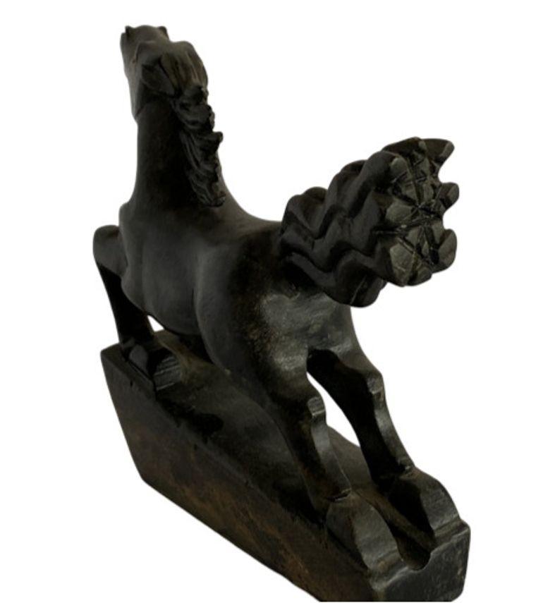 Bronze Art Deco Galloping Horse Briefbeschwerer Skulptur im Zustand „Hervorragend“ im Angebot in Van Nuys, CA