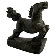 Vintage Bronze Art Deco Galloping Horse Paperweight Sculpture