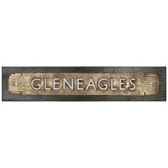 Antique Bronze Art Deco 'Gleneagles' Sign