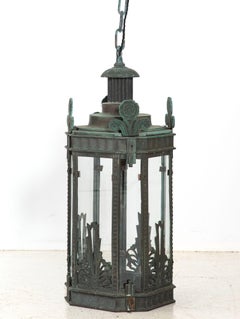 Bronze Art Deco Laterne, CIRCA 1920-30er Jahre