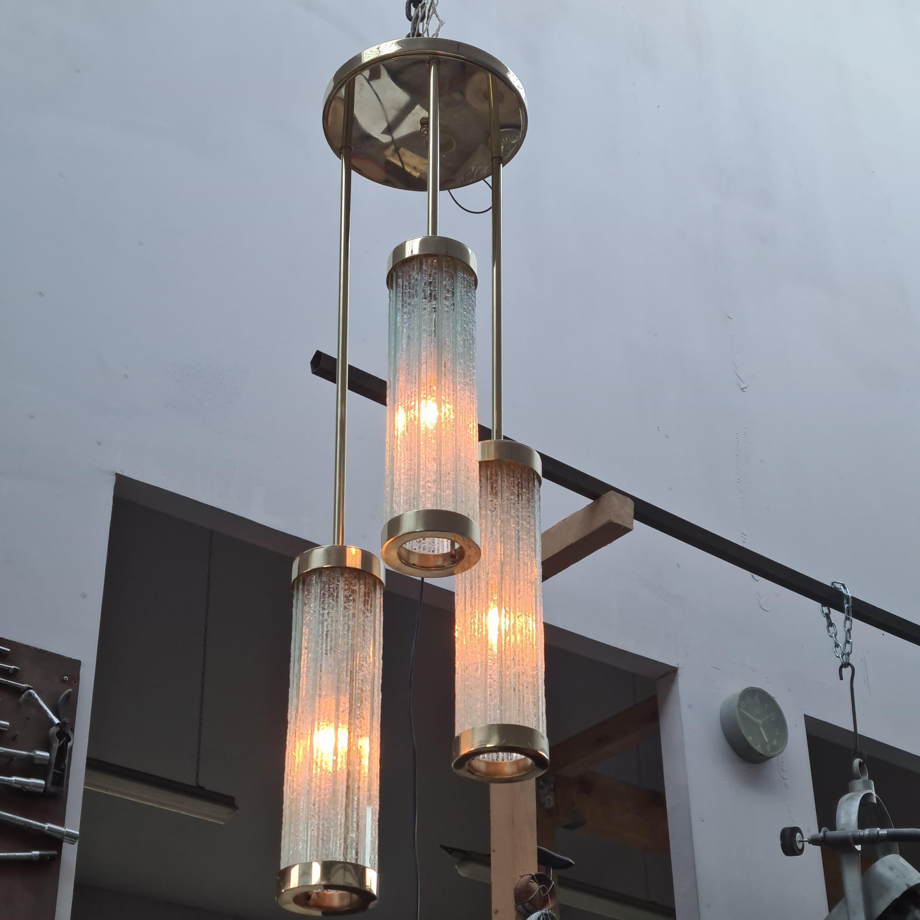 Art déco Fabricant de lampes à suspension Art Déco en bronze