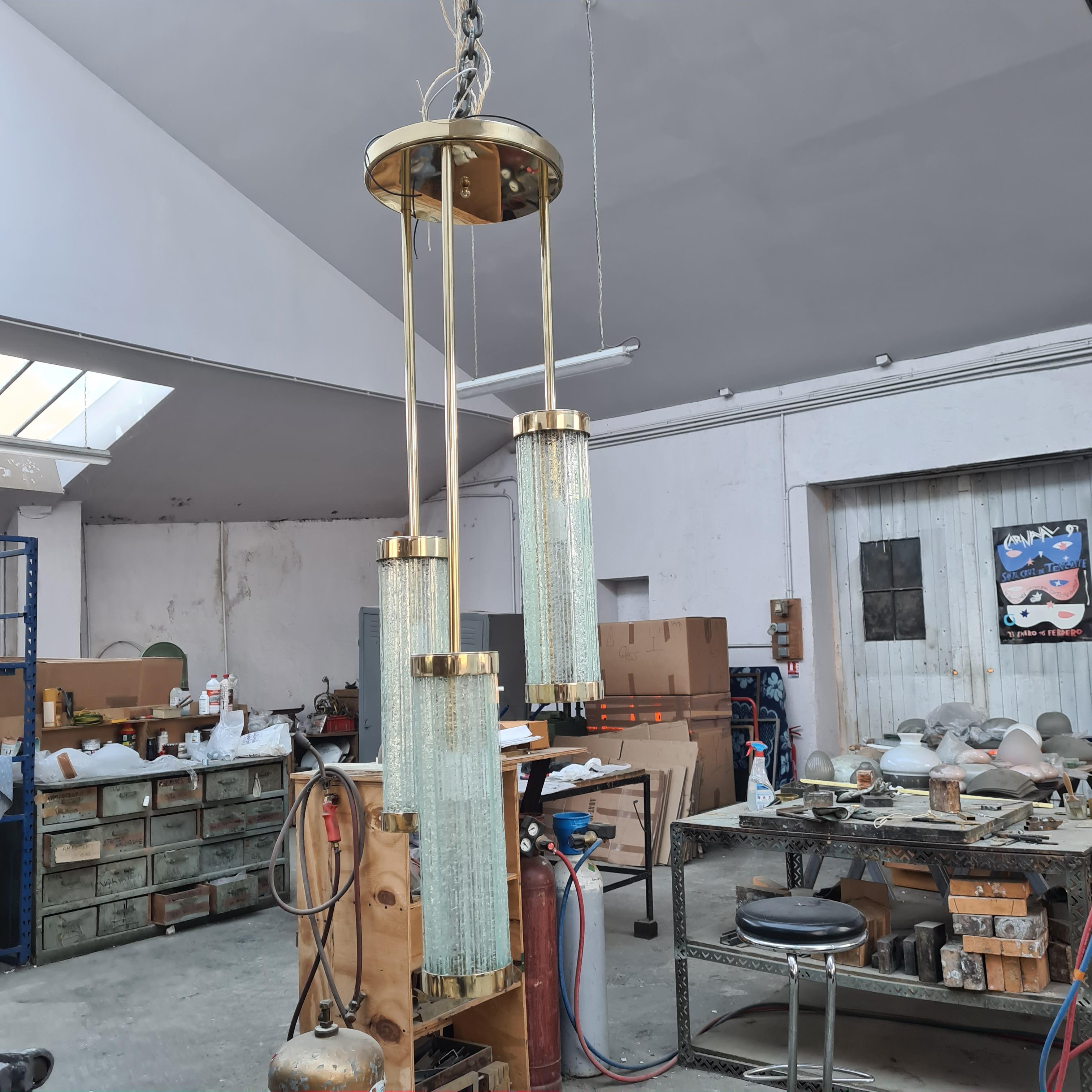 Fabricant de lampes à suspension Art Déco en bronze Neuf à Rebais, FR