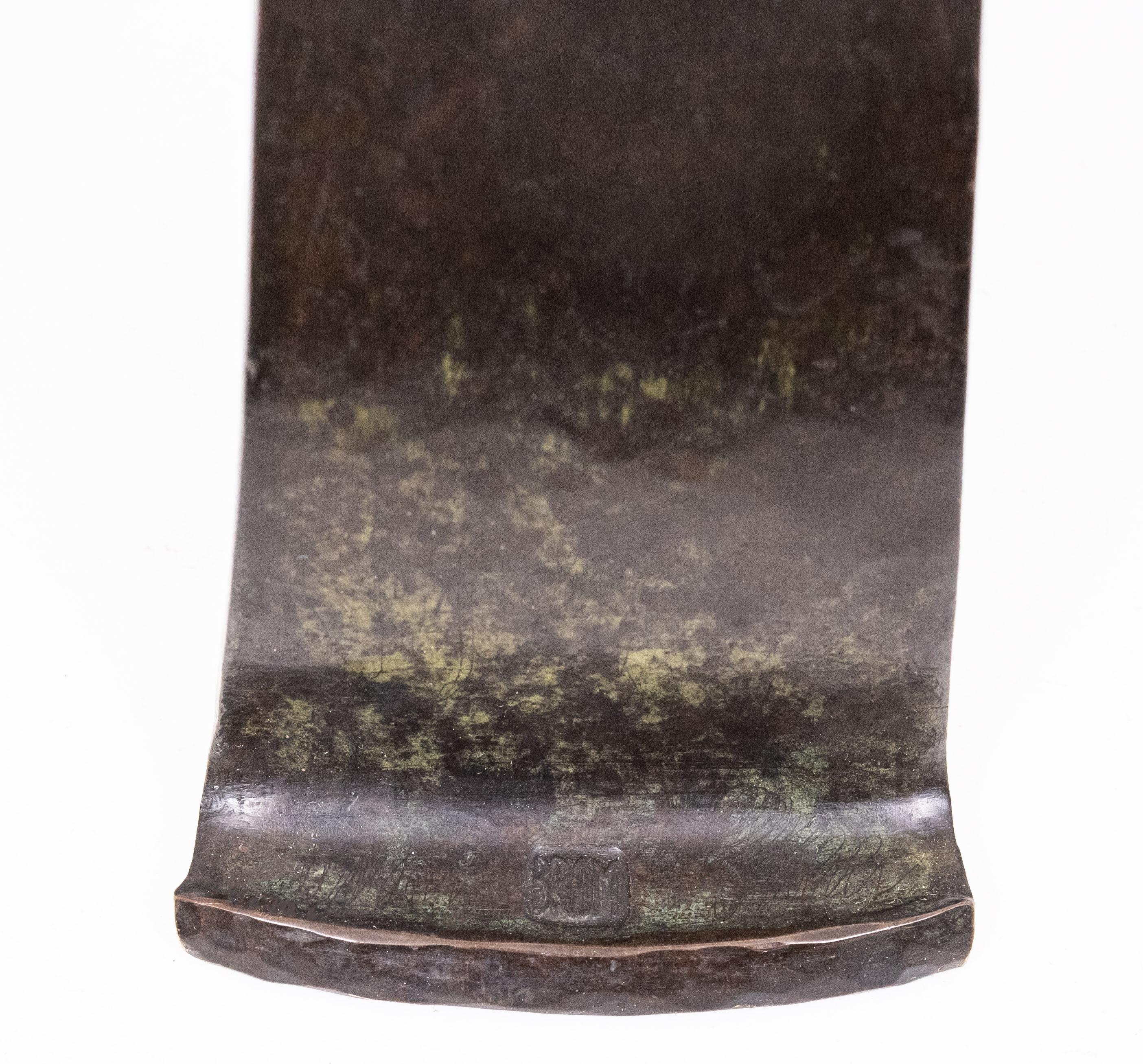 Lampadaire religieux Art Déco en bronze  signé  Brom   en vente 2
