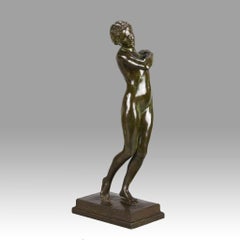 Bronze Art Deco Sculpture Entitled "Harvest Girl" by Harold Brownsword