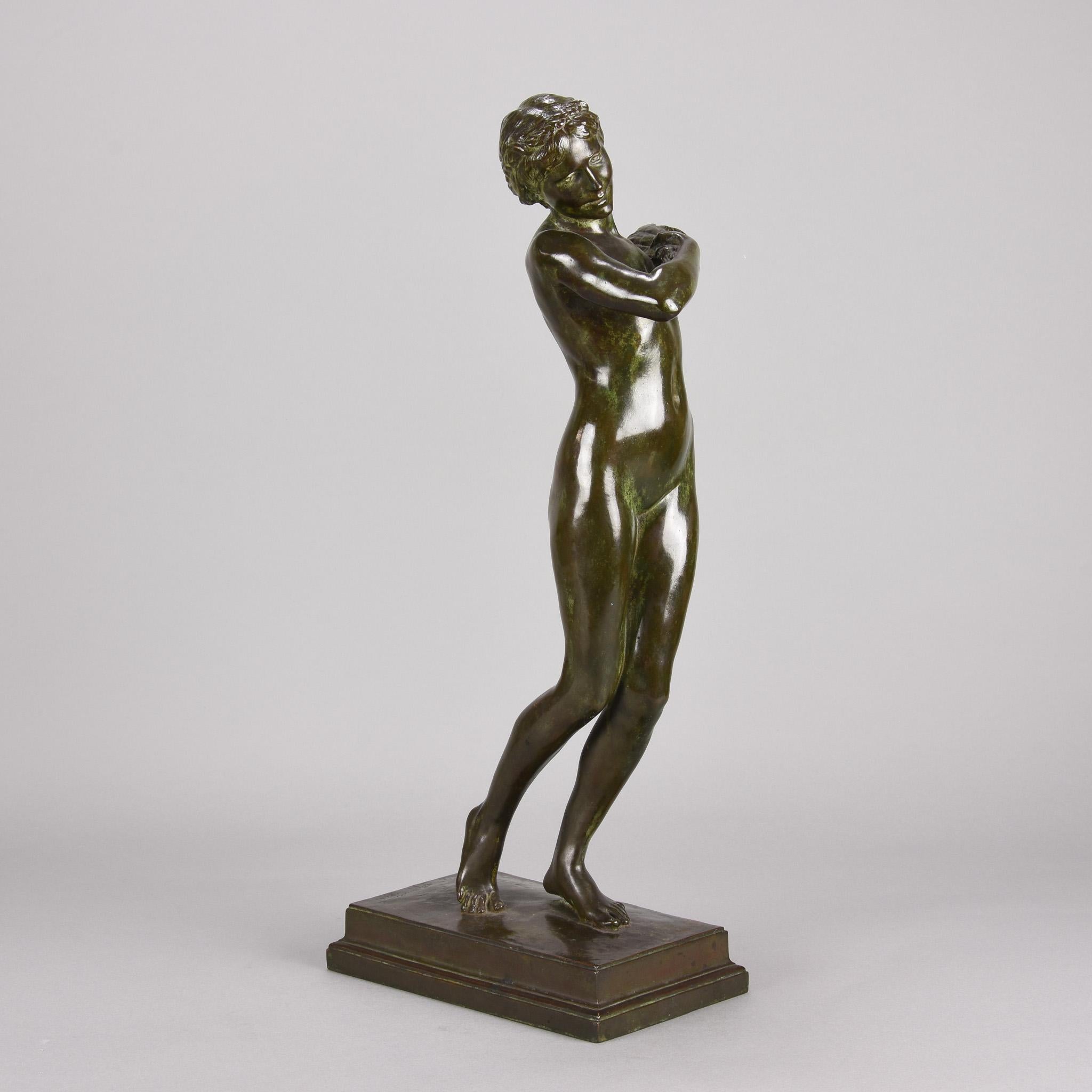 English Bronze Art Deco Sculpture Entitled 