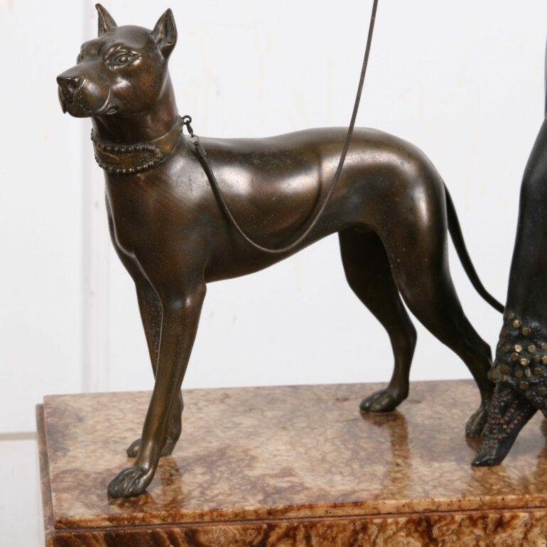 Bronze Art Deco Statue, “The Guardians” by Georges Gori For Sale 1