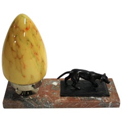 Bronze Art Deco Table Lamp, 1930s