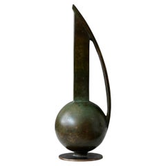 Jarrón Art Decó de bronce de BOWI, Suecia, años 30