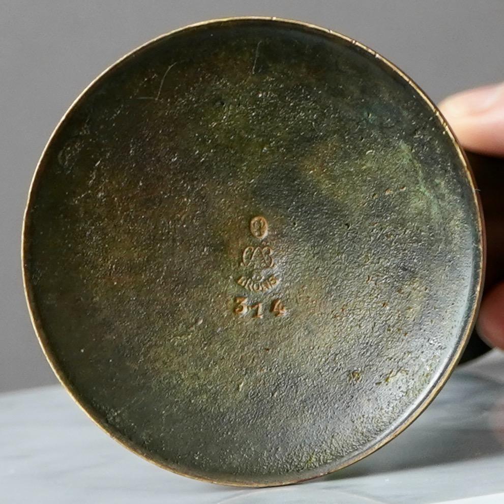 Vaso Art Deco in bronzo di GAB Guldsmedsaktiebolaget, Svezia, anni '30 in vendita 2