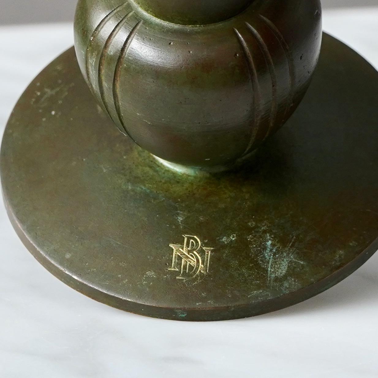 Vaso Art Deco in bronzo di GAB Guldsmedsaktiebolaget, Svezia, anni '30 in vendita 4