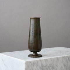 Bronze Art Deco Vase by GAB Guldsmedsaktiebolaget, Sweden, 1930s
