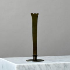 Jarrón Art Déco de bronce de GAB Guldsmedsaktiebolaget, Suecia, años 30