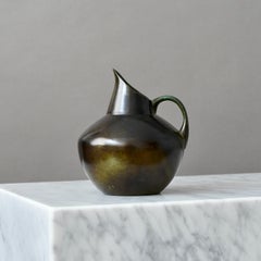 Jarrón Art Déco de bronce de GAB Guldsmedsaktiebolaget, Suecia, años 30