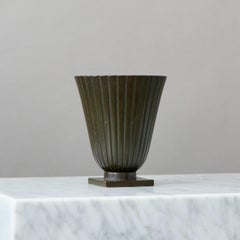 Bronze Art Deco Vase by GAB Guldsmedsaktiebolaget, Sweden, 1930s